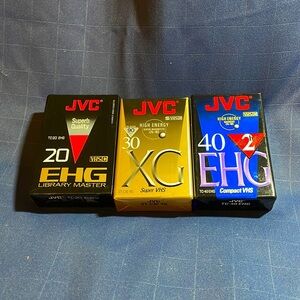 NWT JVC C compact VHS tapes (3pk)